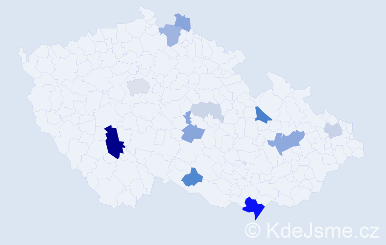 Příjmení: 'Čuka', počet výskytů 41 v celé ČR