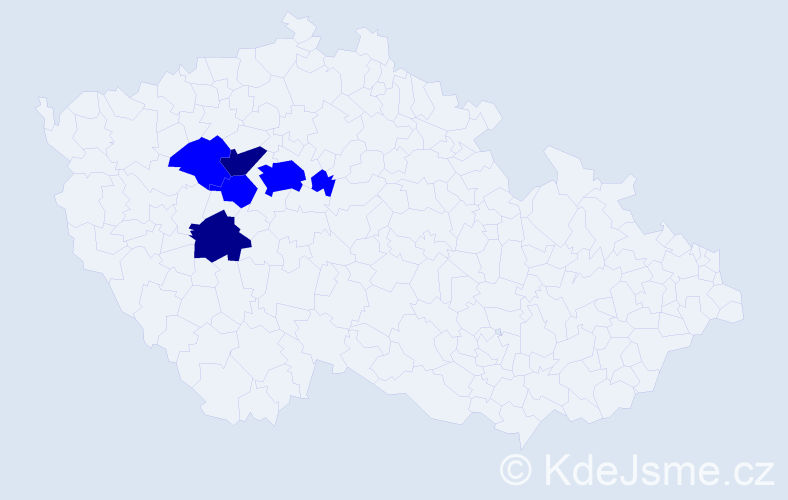 Příjmení: 'Cedlová', počet výskytů 8 v celé ČR
