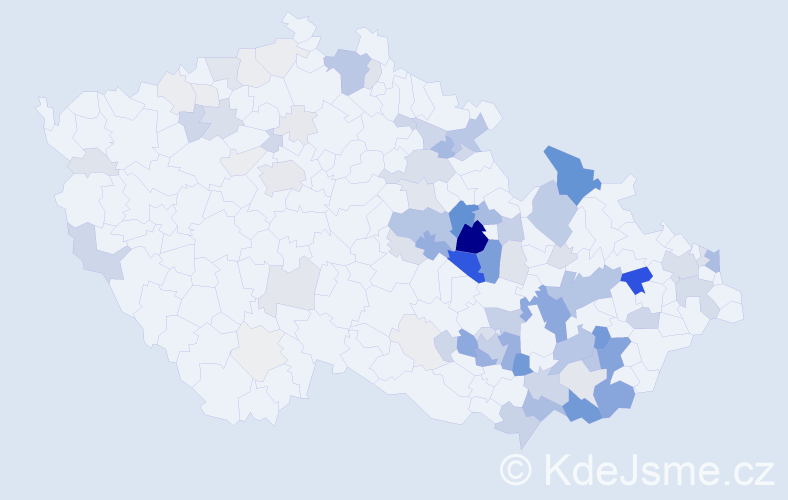 Příjmení: 'Holomek', počet výskytů 386 v celé ČR