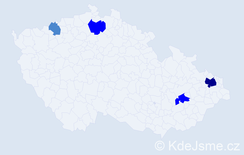 Příjmení: 'Brezula', počet výskytů 8 v celé ČR