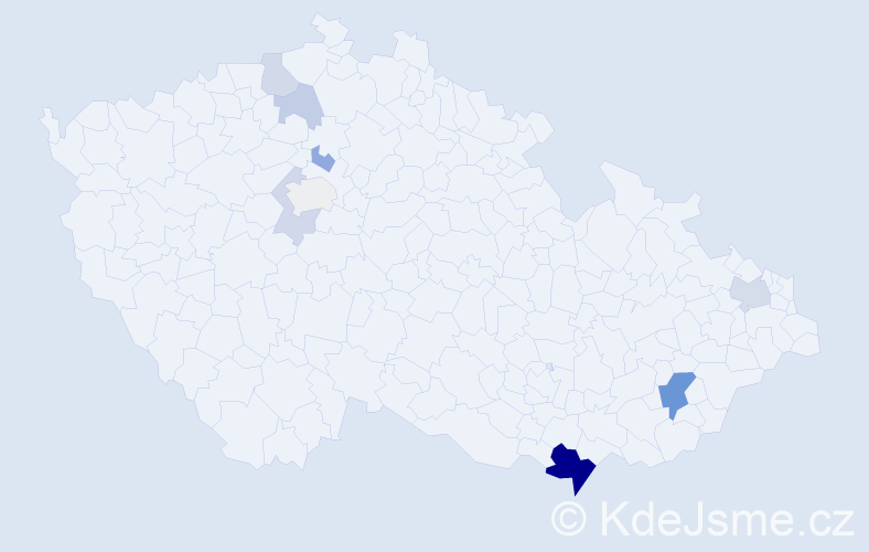Příjmení: 'Rosinec', počet výskytů 22 v celé ČR