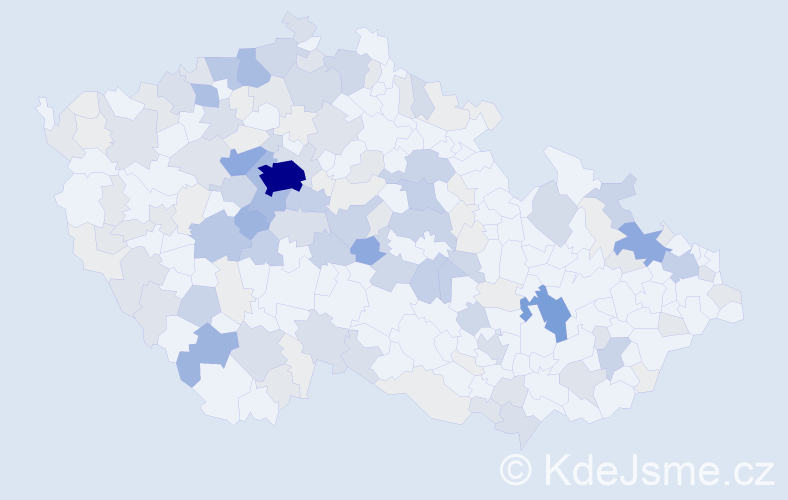 Příjmení: 'Tesárková', počet výskytů 536 v celé ČR