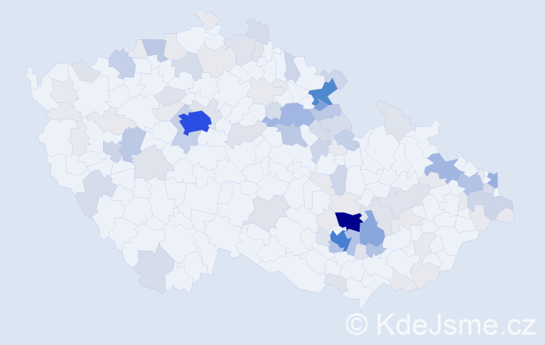 Příjmení: 'Grim', počet výskytů 366 v celé ČR