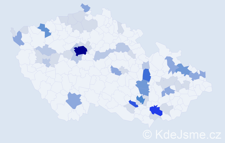 Příjmení: 'Markus', počet výskytů 146 v celé ČR