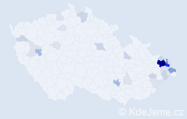 Příjmení: 'Fonioková', počet výskytů 94 v celé ČR