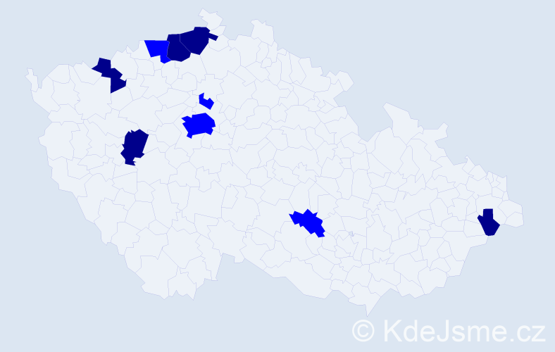 Příjmení: 'Mésárošová', počet výskytů 14 v celé ČR