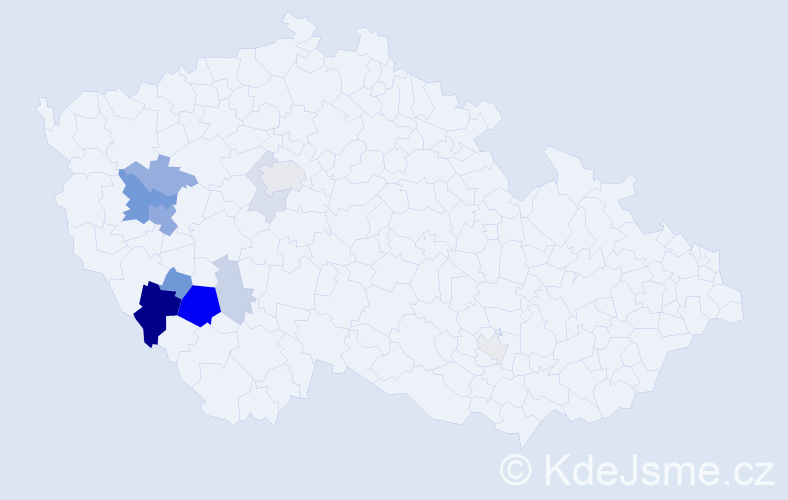 Příjmení: 'Sporka', počet výskytů 34 v celé ČR