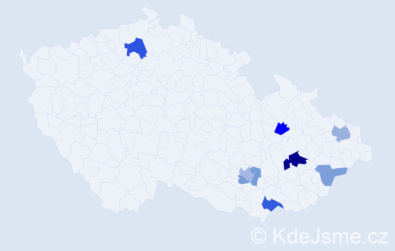Příjmení: 'Špittová', počet výskytů 15 v celé ČR