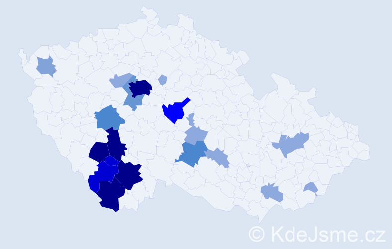 Příjmení: 'Čarková', počet výskytů 80 v celé ČR