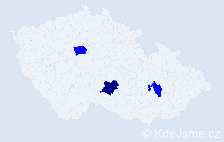 Příjmení: 'Domjenová', počet výskytů 4 v celé ČR