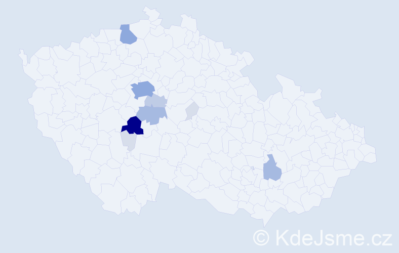 Příjmení: 'Mandovec', počet výskytů 38 v celé ČR