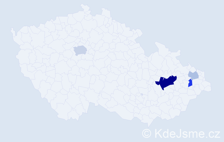 Příjmení: 'Treutler', počet výskytů 8 v celé ČR