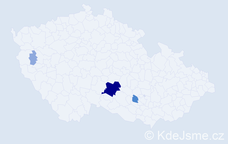Příjmení: 'Tůzová', počet výskytů 10 v celé ČR