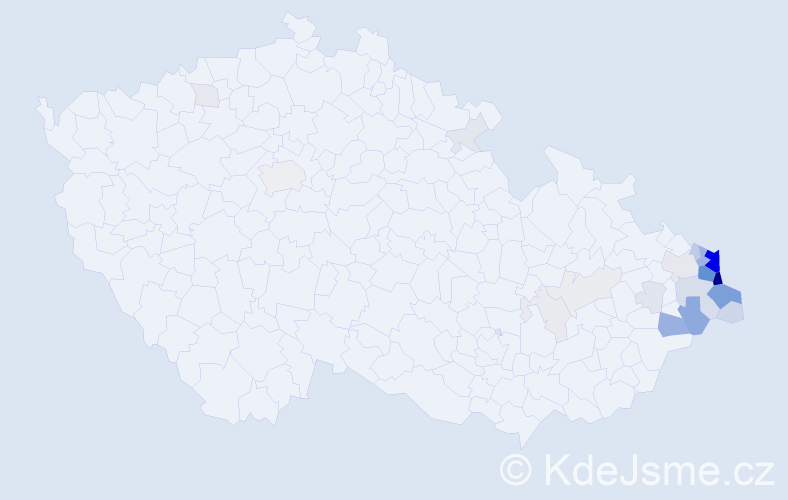 Příjmení: 'Suchanková', počet výskytů 114 v celé ČR