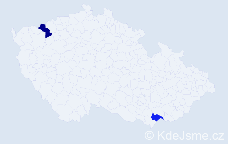 Příjmení: 'Krippl', počet výskytů 2 v celé ČR