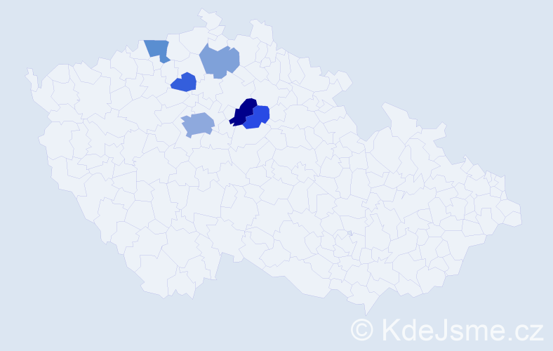 Příjmení: 'Bondarčuk', počet výskytů 14 v celé ČR