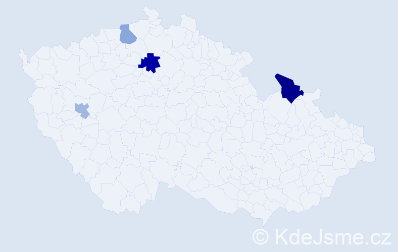 Příjmení: 'Kühne', počet výskytů 6 v celé ČR