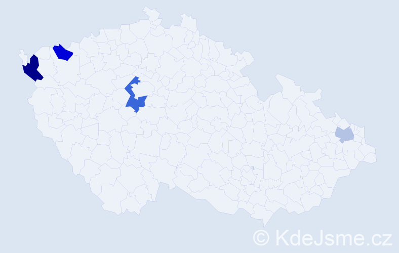 Příjmení: 'Zierová', počet výskytů 6 v celé ČR