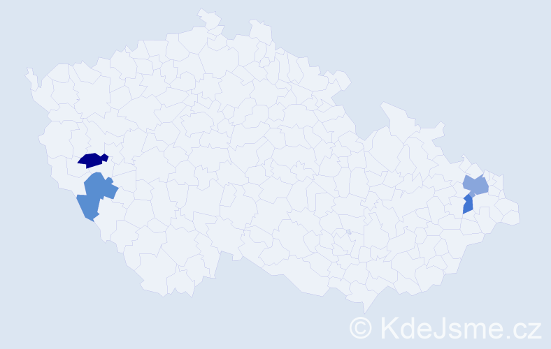 Příjmení: 'Krzanowská', počet výskytů 5 v celé ČR