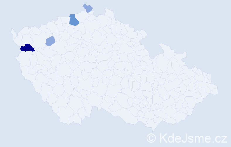 Příjmení: 'Axamský', počet výskytů 13 v celé ČR