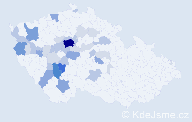 Příjmení: 'Rozhoňová', počet výskytů 107 v celé ČR