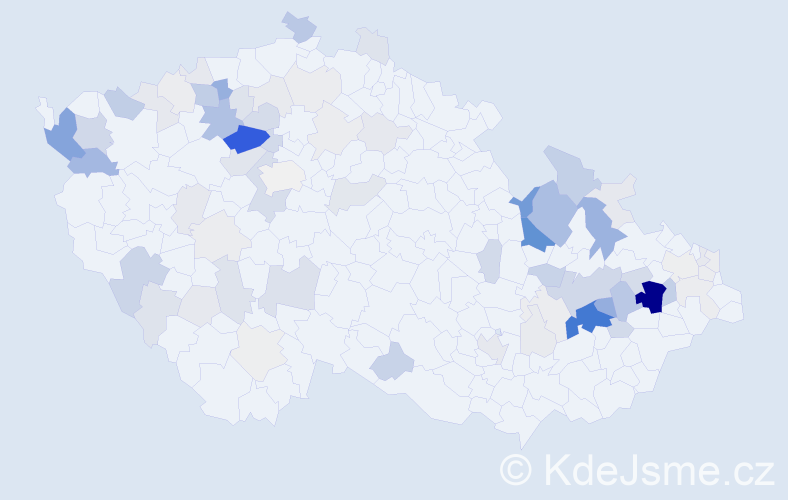 Příjmení: 'Girga', počet výskytů 280 v celé ČR