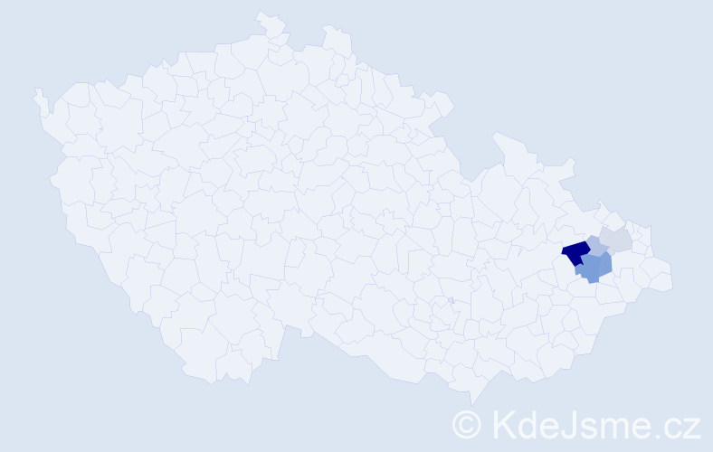 Příjmení: 'Kremling', počet výskytů 16 v celé ČR