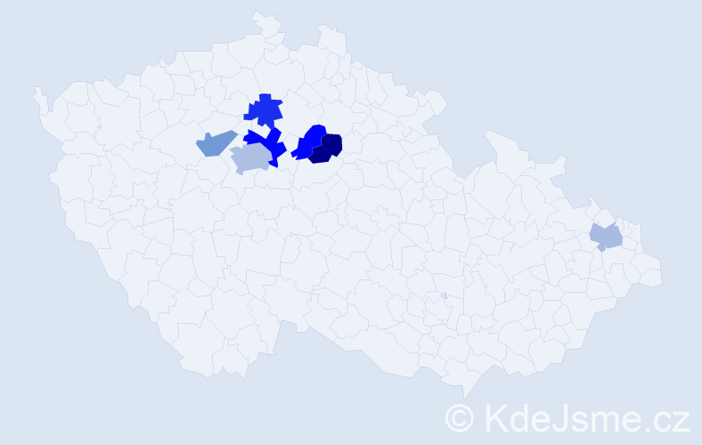 Příjmení: 'Vyshnevskyy', počet výskytů 10 v celé ČR