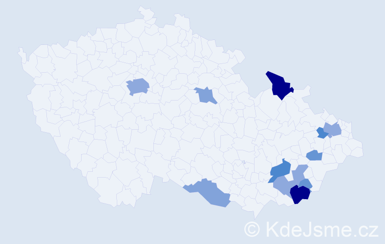 Příjmení: 'Graja', počet výskytů 38 v celé ČR