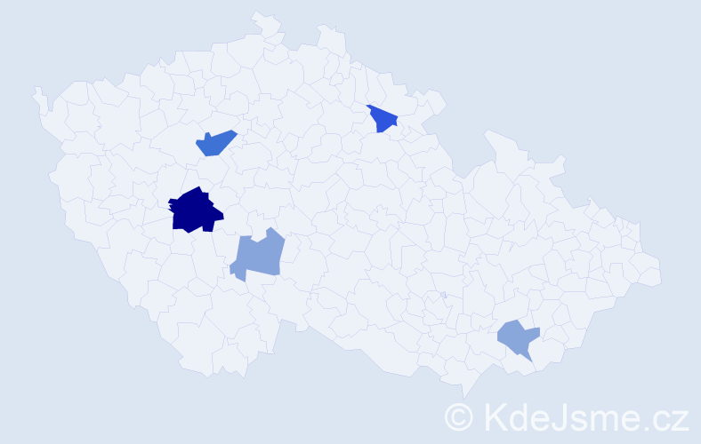 Příjmení: 'Mišinec', počet výskytů 10 v celé ČR