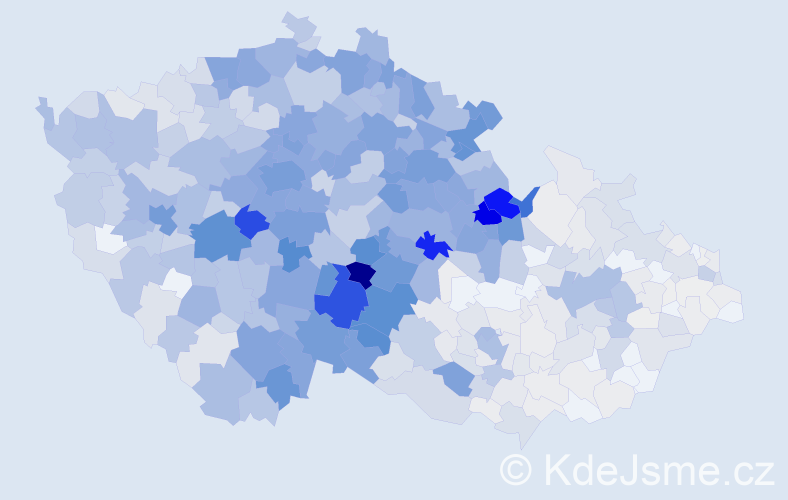 Příjmení: 'Vacek', počet výskytů 4744 v celé ČR