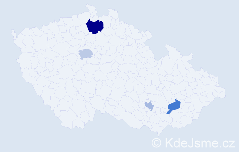 Příjmení: 'Volokh', počet výskytů 6 v celé ČR