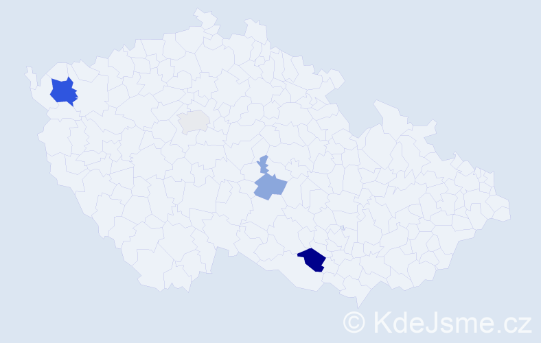 Příjmení: 'Mühlhauserová', počet výskytů 8 v celé ČR