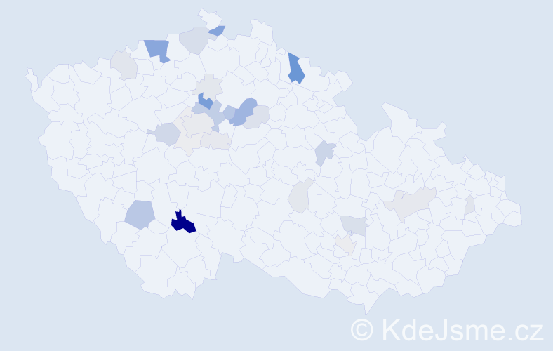 Příjmení: 'Ponec', počet výskytů 94 v celé ČR