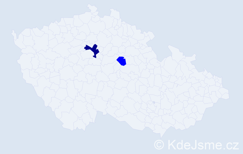 Příjmení: 'Tall', počet výskytů 3 v celé ČR