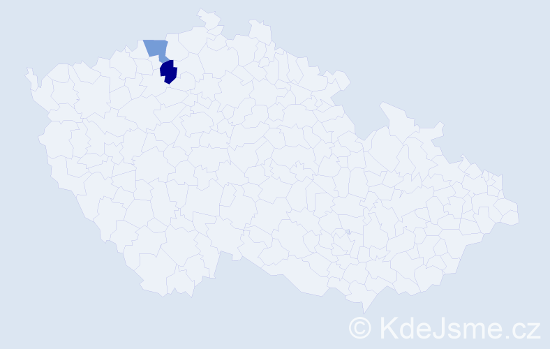 Příjmení: 'Lekić', počet výskytů 2 v celé ČR