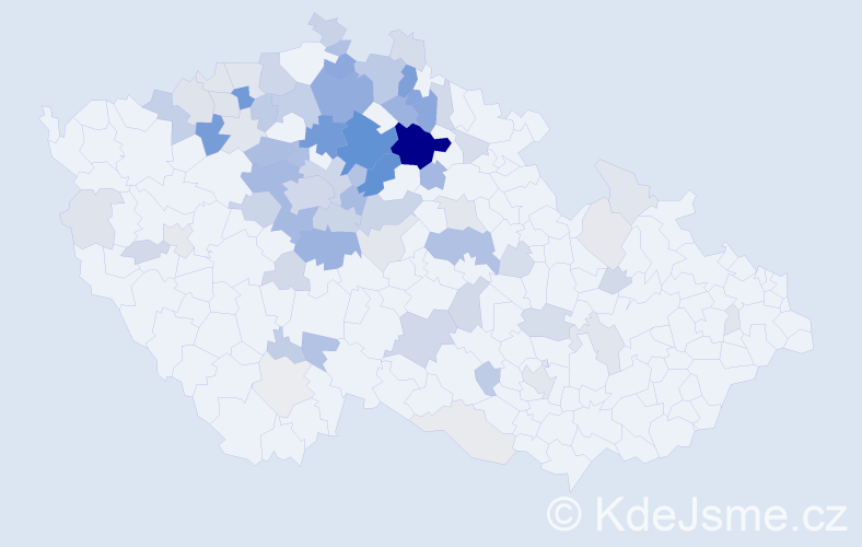 Příjmení: 'Košťáková', počet výskytů 291 v celé ČR