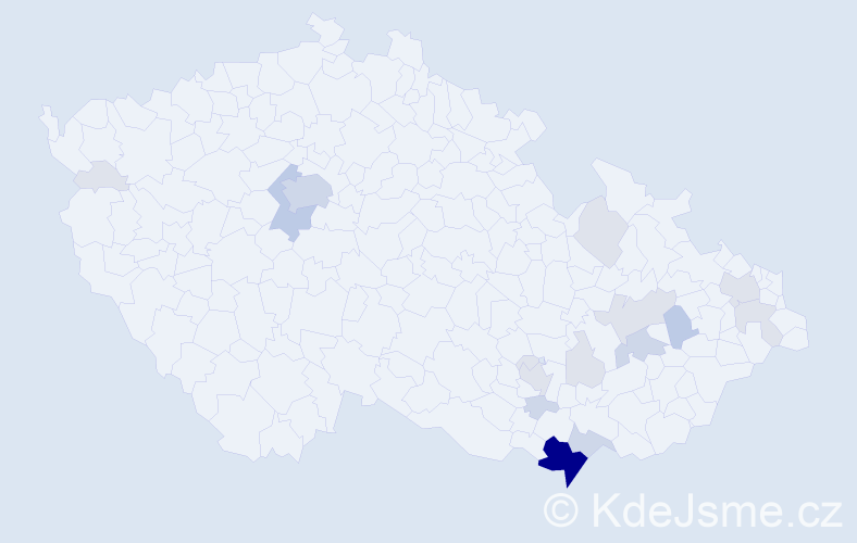 Příjmení: 'Buzrlová', počet výskytů 51 v celé ČR