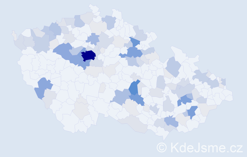 Příjmení: 'Kotíková', počet výskytů 427 v celé ČR