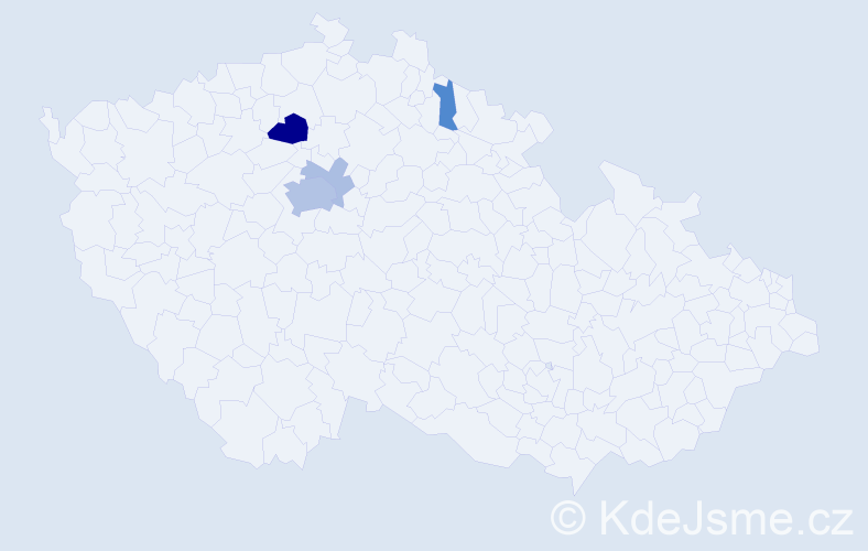 Příjmení: 'Mühlbachová', počet výskytů 13 v celé ČR