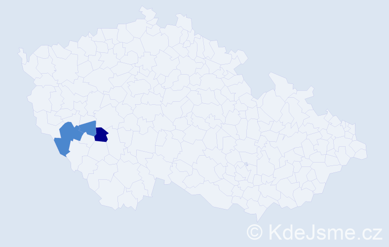 Příjmení: 'Urianek', počet výskytů 5 v celé ČR