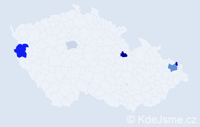 Příjmení: 'Wise', počet výskytů 8 v celé ČR