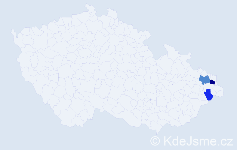 Příjmení: 'Glistová', počet výskytů 12 v celé ČR