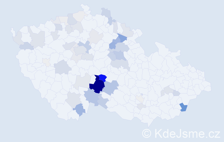 Příjmení: 'Bartoška', počet výskytů 216 v celé ČR