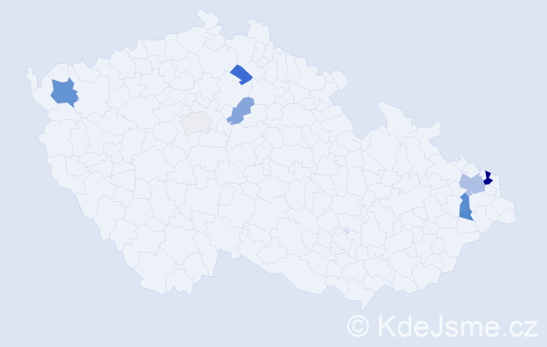 Příjmení: 'Loboda', počet výskytů 17 v celé ČR
