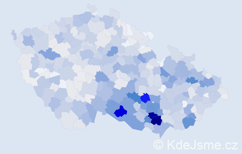 Příjmení: 'Urbánková', počet výskytů 3729 v celé ČR