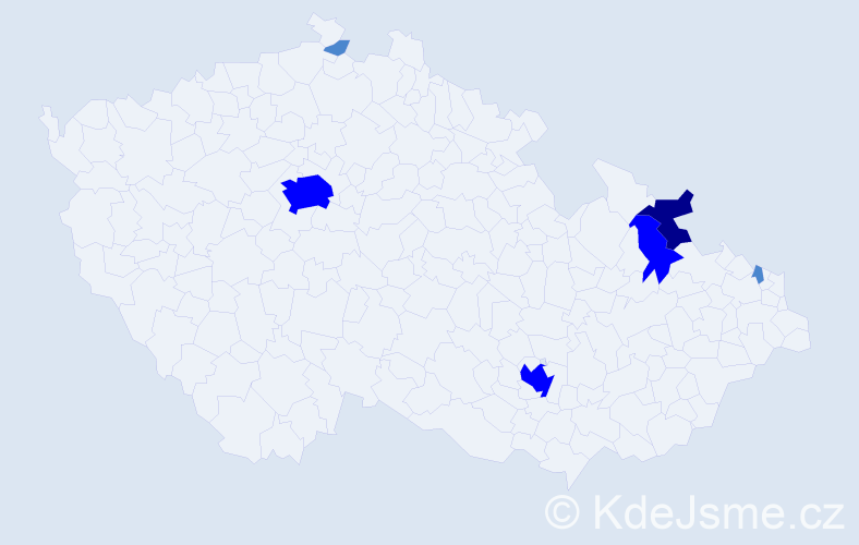 Příjmení: 'Bannert', počet výskytů 17 v celé ČR