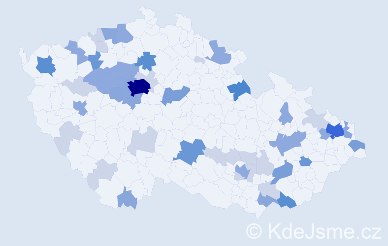 Příjmení: 'Majtán', počet výskytů 134 v celé ČR