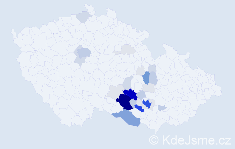 Příjmení: 'Voborná', počet výskytů 145 v celé ČR