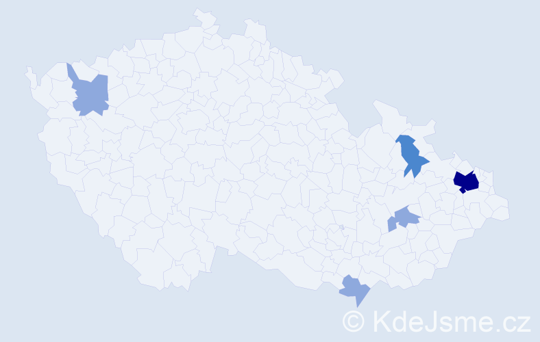Příjmení: 'Šramek', počet výskytů 10 v celé ČR